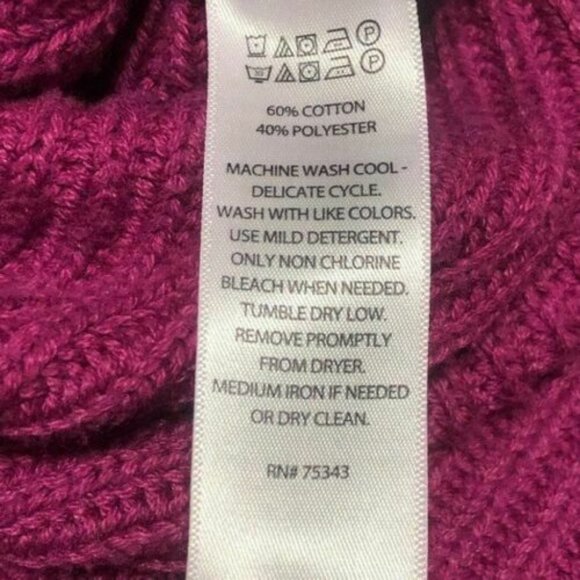 RACHEL ZOE PURPLE RIBBED HI LOW SWEATER - Picture 4 of 4